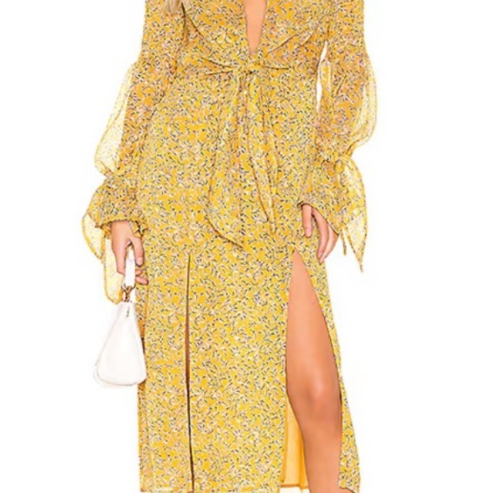 East Order Ry Midi Dress in SunLeaf Size Small
